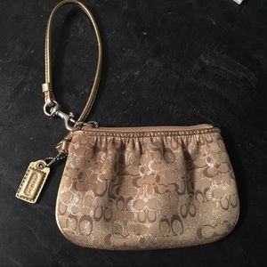Gold Coach wristlet